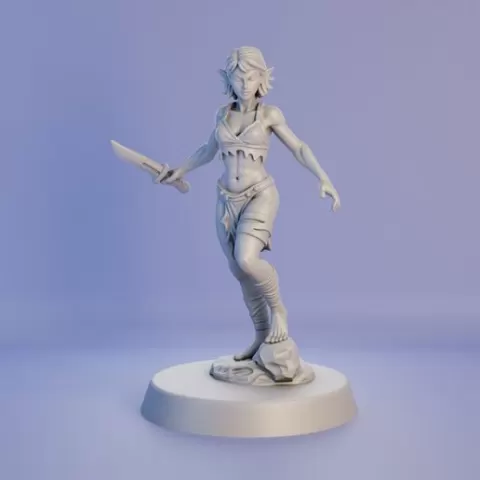 Elf with a dagger