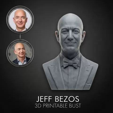 Jeff Bezos 3D Printable Bust