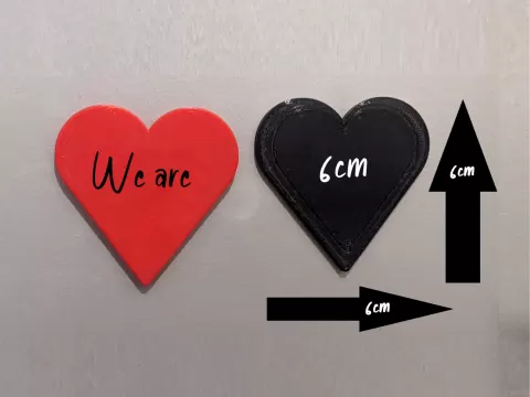 6cm Fridge Magnet Heart
