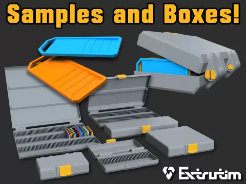 Filament Sample Box | Infill / Color Swatch | Fully Printable