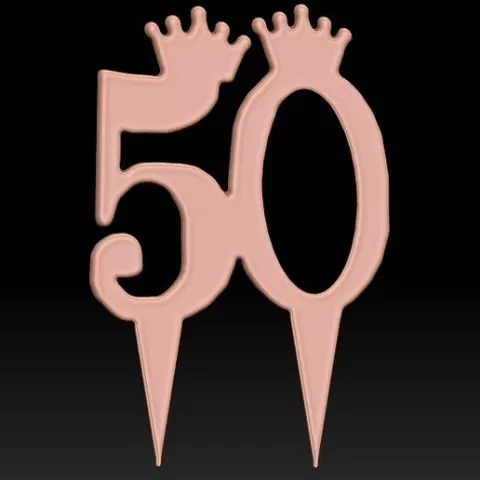 50 Cake Topper