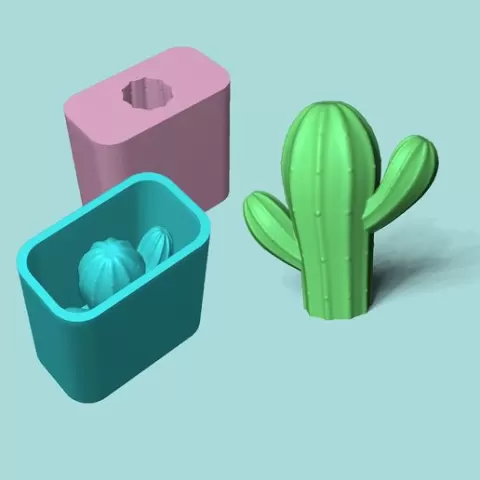 Cactus 01 - Silicon Mold Maker - Template Housing