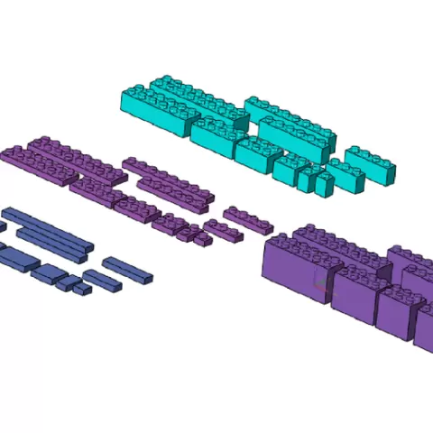 BrickBuilder Set: 55-Piece Compatible Bricks Collection