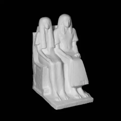 Seated Statue of Maya and Meryt by Rijksmuseum van Oudheden