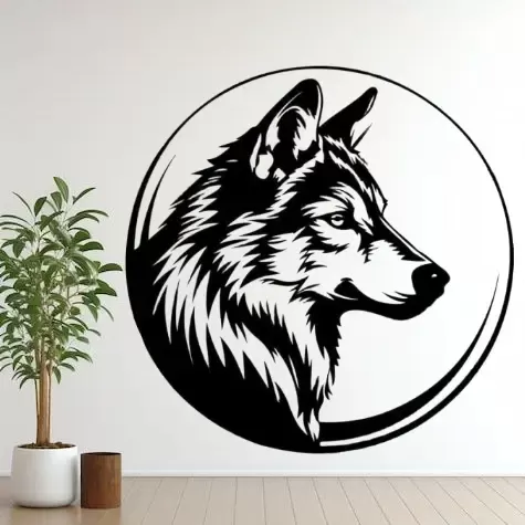 wolfy wall art - Danu Pubudu