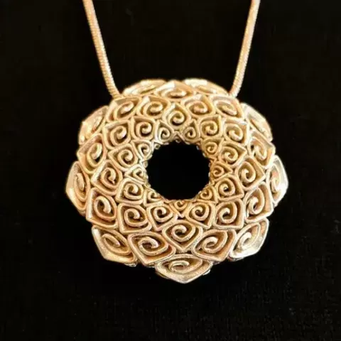 JAVA SPIRAL FLOWER (LARGE) - TWO SIDED