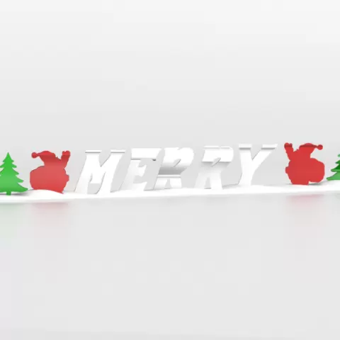 Merry Christmas Text Illusion