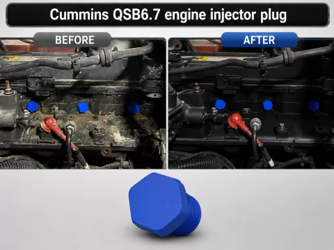 Cummins QSB6.7 engine injector plug