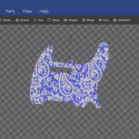 Paisley telecaster pickguard 1