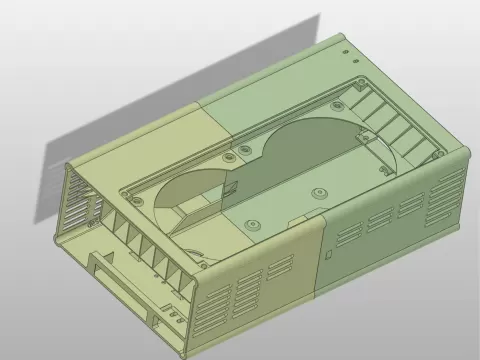 BC-250 case V4.2 - for HPserverPSU, DUAL 12cm FANS