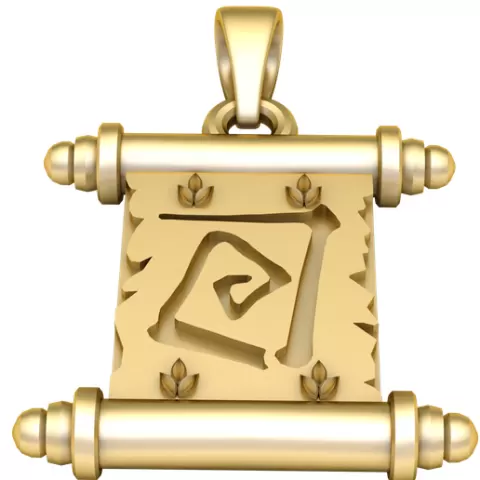 OLD MAP PENDANT 3D PRINTABLE MODEL