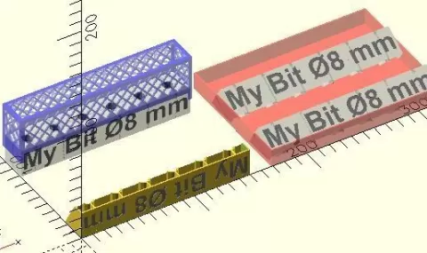 Milling cutter bit organizer