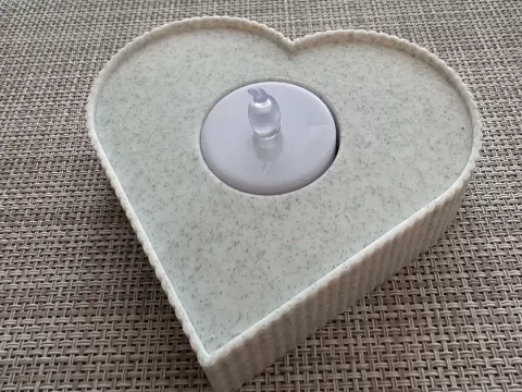 Bougeoir LED en forme de coeur