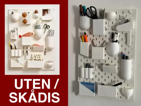 UTEN / SKÅDIS! Vintage-inspired wall organizer