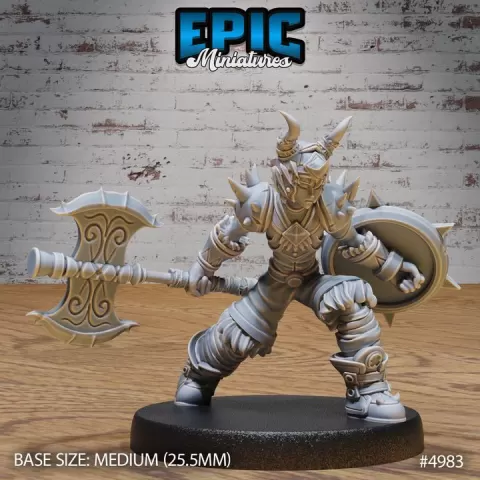 Young Barbarian Rage / Human Warrior / Male Villager / Humanoid Raider Character / Settler / Brave Fighter / Village Guard / Evil Soldier / Dark Conqueror / Mysterious Colonist by Epic-Miniatures