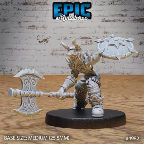 Young Barbarian Attack / Human Warrior / Male Villager / Humanoid Raider Character / Settler / Brave Fighter / Village Guard / Evil Soldier / Dark Conqueror / Mysterious Colonist by Epic-Miniatures