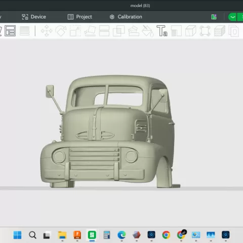 1950 FORD F-5 COE cab over engine truck cab only, hollow model shell cab body, resin, fdm, print, 3d print, stl file