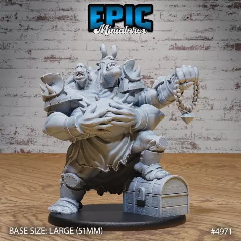 Ettin Mutant General Treasure / Ancient Two Headed Ogre / Bulky Warrior Lord / Giant Wildling / Evil Forest Monster / Free Folk Creature / Orc Siege Servant / Male Cave Beast / Ice Land Encounter by Epic-Miniatures