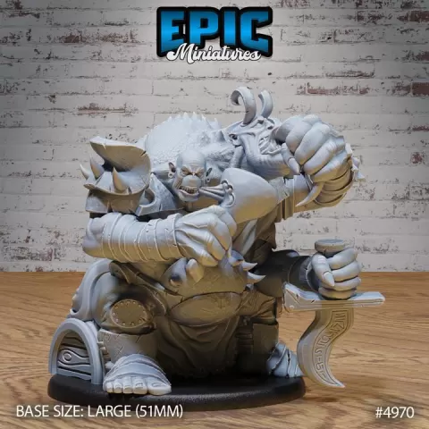 Ettin Mutant General Meal / Ancient Two Headed Ogre / Bulky Warrior Lord / Giant Wildling / Evil Forest Monster / Free Folk Creature / Orc Siege Servant / Male Cave Beast / Ice Land Encounter by Epic-Miniatures