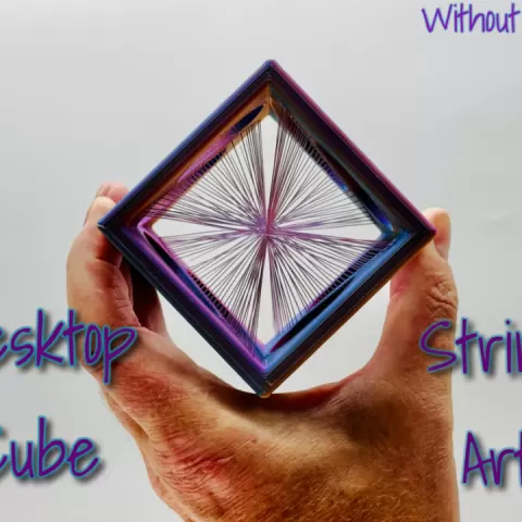 Desktop Cube String Art by ENIQUE3D
