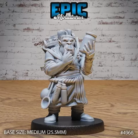 Gray Orc Alchemist / Civilized Dark Gray Skin Lord / Male Humanoid Warrior / Burly Raider Tribe / Beast Tamer / Mythical Goblinoid Creature / Siege Servant Monster / Evil Forest Goblin / Woodland Fighter Encounter by Epic-Miniatures