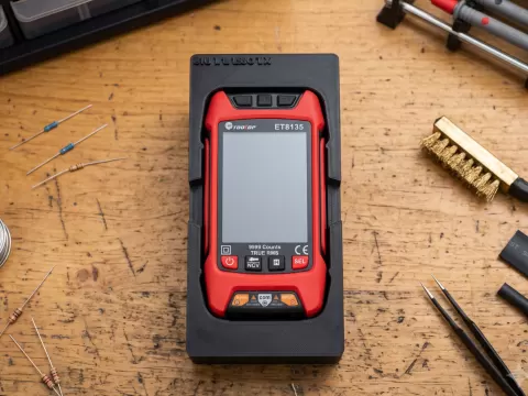 LCD Multimeter Gridfinity with Probe Storage