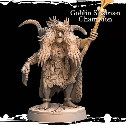 Goblin Shaman Champion - Army of Darkness: Greenskins by Monolith Arts