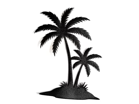 Palm tree 2d wall art