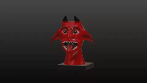 Devil Head Bust