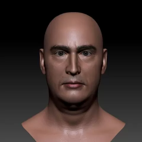 Alfred Molina 3D sculpt