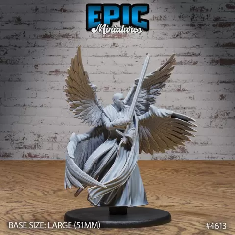 Planetar Angel / Angelic Soldier / Holy Warrior / Heavenly High Guardian / Magical Power Fighter / Winged Cloud Celestial / Divine Proxy by Epic-Miniatures