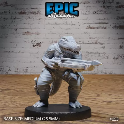 Alligator Folk Crossbow / Humanoid Crocodile Warrior / Croc Tribe Fighter / Southern Wild Animal / Evil Reptile Predator Creature / Swamp Beast Encounter by Epic-Miniatures