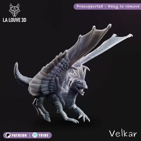 Velkar : draconic creature by La Louve 3D