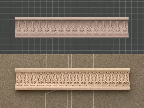 Dollhouse corner plaster decorative molding #2