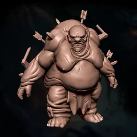 Glutton Giant | Bloated Huge Giant | Crushing Belly Giant | DnD 5e STL Miniature | 32mm Resin by Monster Atlas Fantasy Miniatures