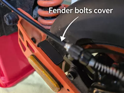 Electric scooter fender bolts cover (Kamikaze K1)