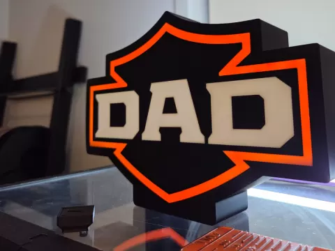 Harley Davidson Father's Day neon sign