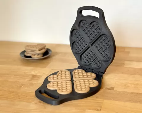 Heart Waffle Iron - for little Bakers and big Parent Makers