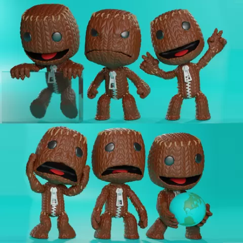 Pack 6 poses Sackboy