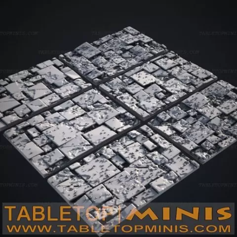 Broken Tile 40mmx60mm Rectangular Base Toppers