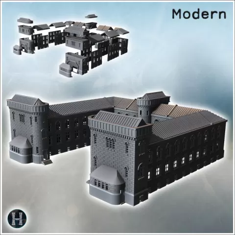 Commissar's House (Stalingrad, USSR) (intact version) (29) - Modern WW2 WW1 World War Diaroma Wargaming RPG Mini Hobby by Hartolia Miniatures