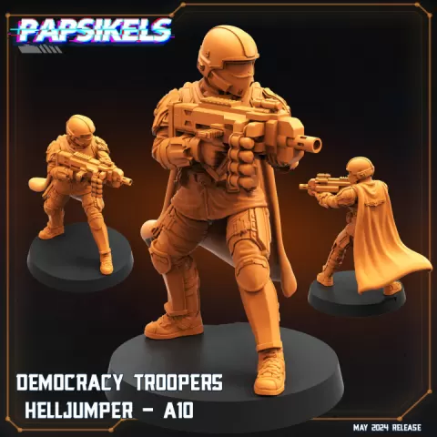 DEMOCRACY TROOPER HELLJUMPER - A10 by PAPSIKELS MINIATURES