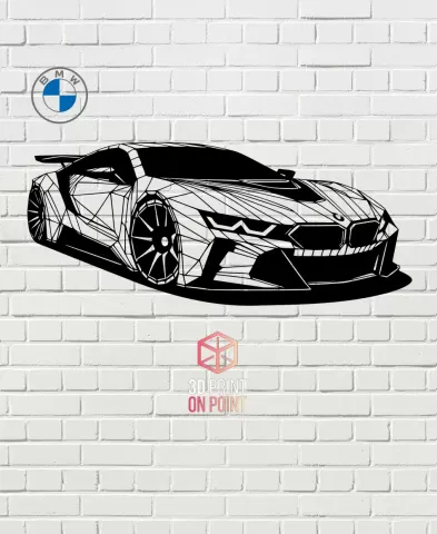 BMW GT LOW POLY - 2D WALL ART