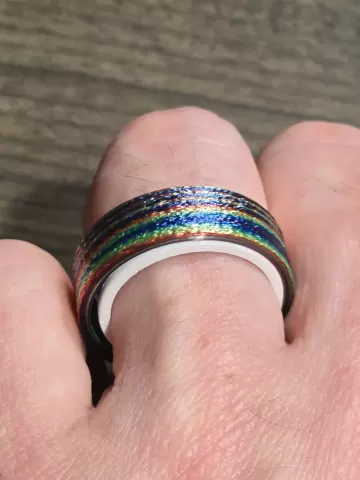 Flat band fidget ring
