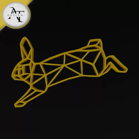 Rabbit - Geometric - 2D Wall Art Decor - Apex Trace