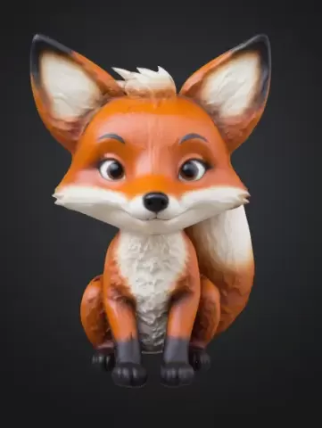 Cute Fox - CARTA3D