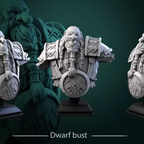 Dwarf bust pre-supported