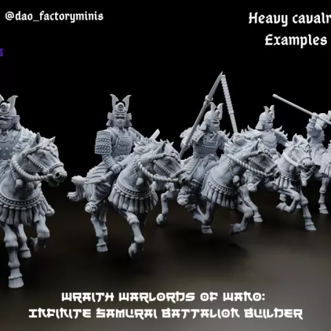 Heavy Mounted Samurai Cavalries by DAOMiniatures