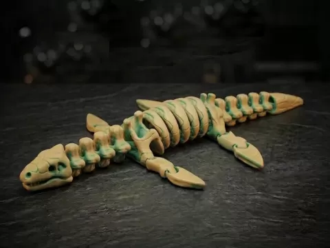 Fantasy Skeleton Plesiosauria - An Ancient Fossil