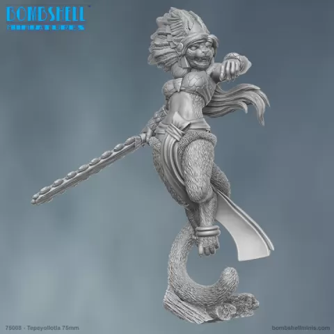 Tepeyollotla 75mm by Bombshell Miniatures